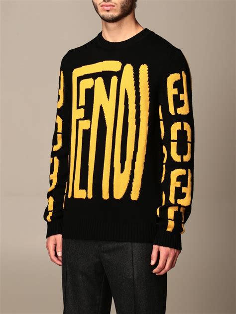 fendi black sweater fzz919 03r|Sweater .